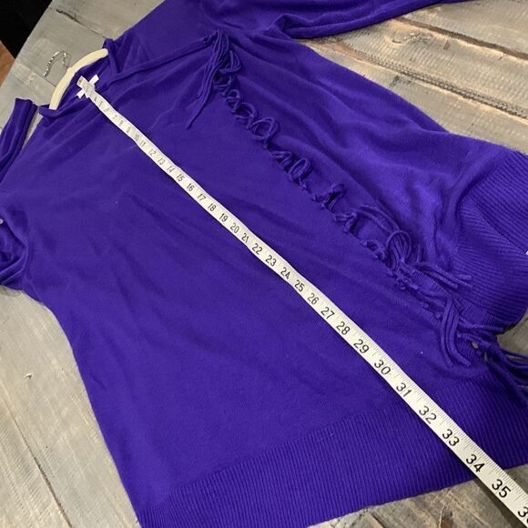 Chicos Drape Purple Cardigan  - Picture 9 of 11